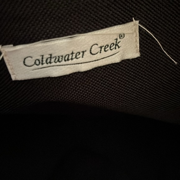 Coldwater Creek large black woven shoulder zip tote VGUC - Picture 5 of 7